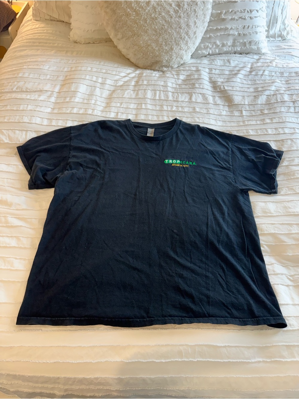 Gildan Black Short Sleeve Tee with Small Green Logo